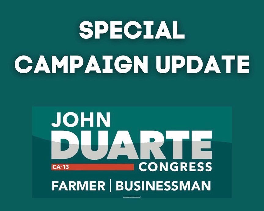 Duarte4Congress's tweet photo. IMMEDIATE RELEASE: John Duarte Invites Adam Gray to Series of Debates
#CA13 #DuarteForCongress #SendAFarmerToCongress https://t.co/nqT2RzsJ7F