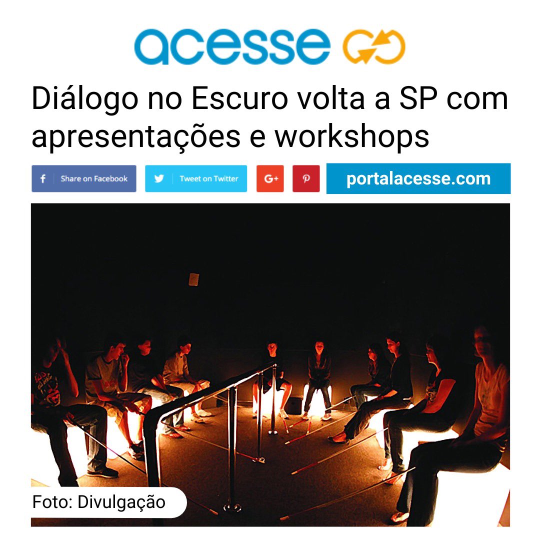 Começa hoje a exposição imersiva #dialogonoescuro 

Confira os detalhes no portalacesse.com/dialogo-no-esc…