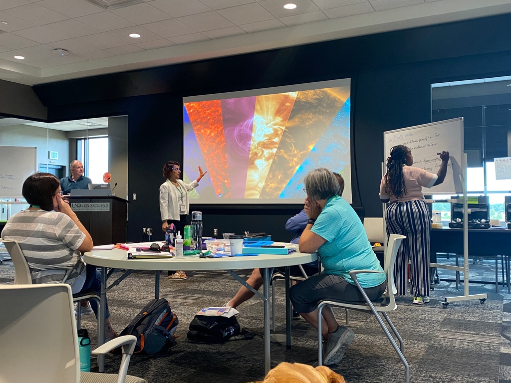 NDSGC's tweet photo. Thank you to everyone who attended our IDEAS 2022 Educator Workshop last week! Special thanks to the South Carolina and North Carolina Space Grants for their roles in facilitating this workshop! 
#NDSpaceGrant #NCSpaceGrant #SCSpaceGrant #STEM #NASAinND https://t.co/b5KWHcy2fz