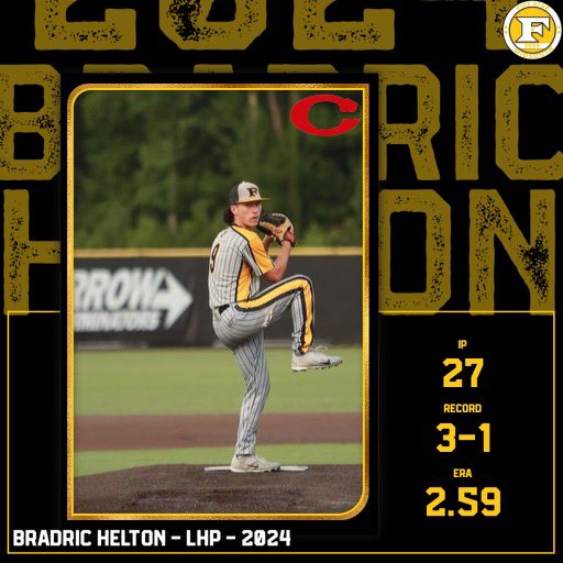 🚨 Player Spotlight 🚨 <a href="/BradricHelton/">Bradric Helton</a> had him a heck of a summer on the bump! Tallying 27IP recording a 3-1 record for the MidSouth boys up north! <a href="/5starmafia_ky24/">5 STAR MidSouth MAFIA KY 2024</a>