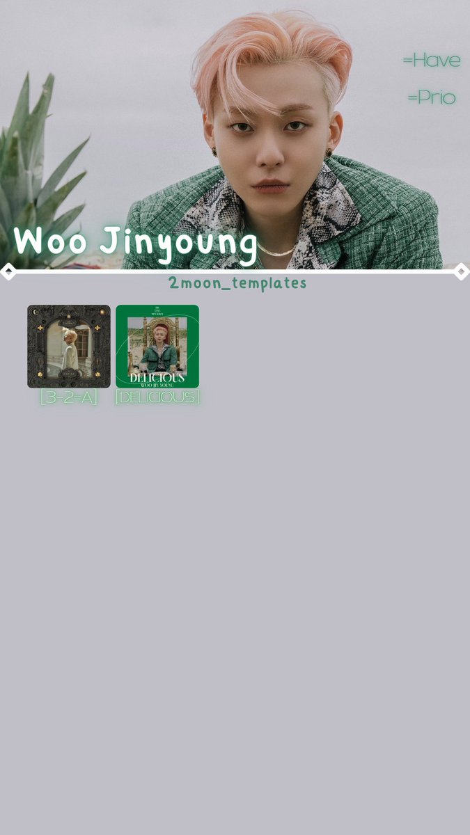 tradetiny's tweet photo. ✨ Album Templates
- ONEUS
- KARD
- TAN
- Woo Jinyoung https://t.co/YHEf1UYAjp
