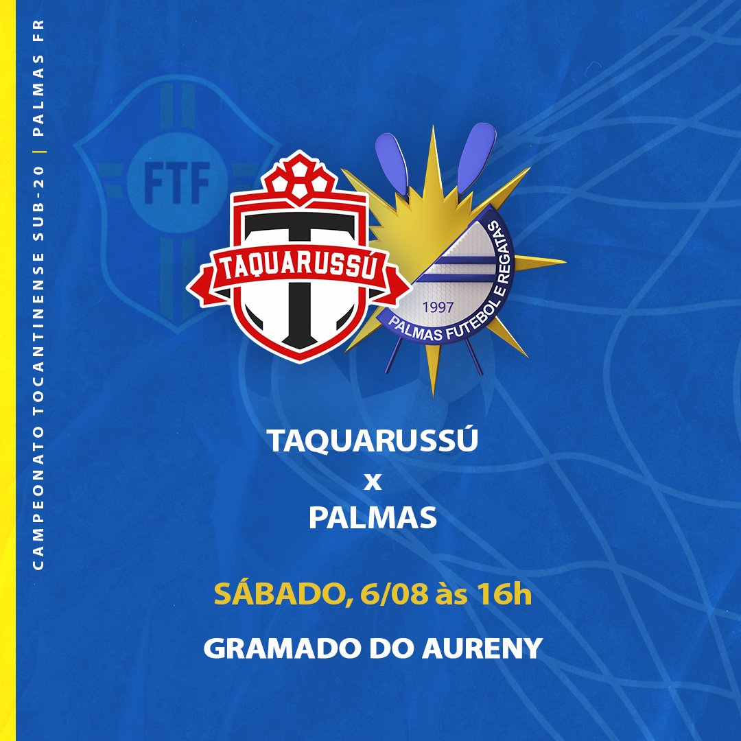 Cada jogo uma decisão! Vai começar a segunda fase do Tocantinense Sub 20! O tricolor entra em campo neste sábado, 6, às 16h diante do Taquarussú no Campo do Aureny I! Torça pela #NossaBase em busca de mais uma vitória na competição 💙💛
#TocantinenseSub20 #FutebolTocantinense