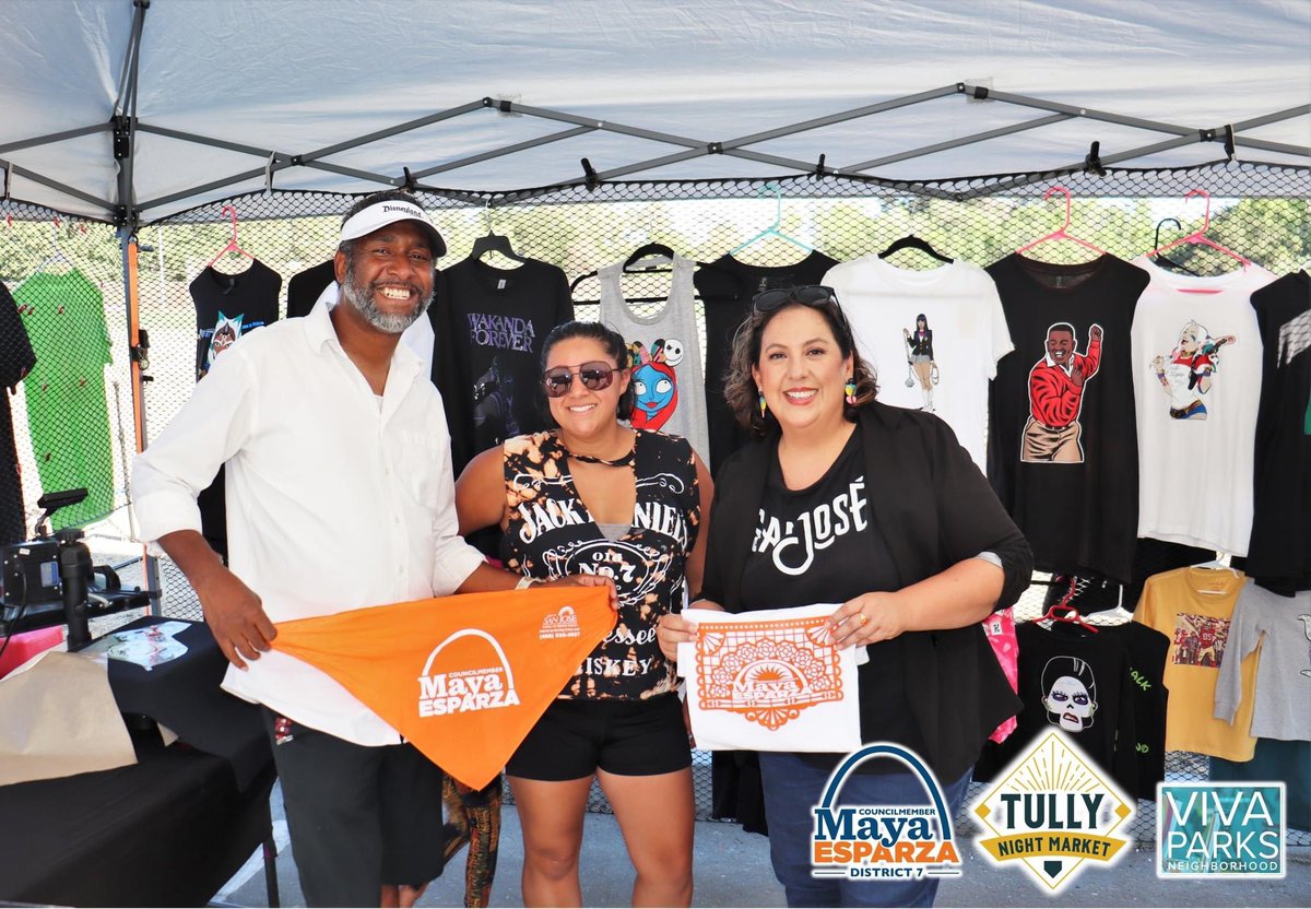 MayaEsparzaSJ's tweet photo. The Tully Night Market went off last night! Can't wait for next week! It’s incredible to see so many residents come to #shoplocal, listen to #livemusic, eat at #foodtrucks, &amp; more! Thx to sanjosefoos for spreading the word!

#sanjose #community #MayaEsparza #parks #supportlocal https://t.co/SDGpD9w1Wt