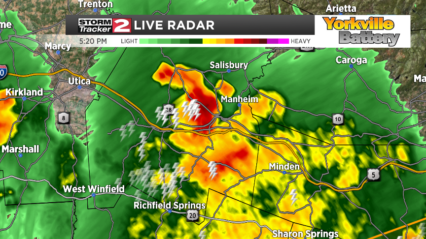 BillKardas's tweet photo. Just leaving this here to point out that thunderstorms don't always miss the Mohawk Valley. https://t.co/A7nZ0fABLk