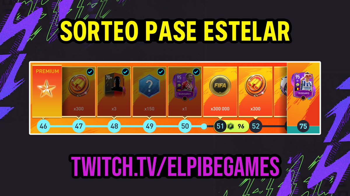 🤑NUEVO SORTEO PASE ESTELAR🤑
1) Seguirme en twitch.tv/elPibeGames
2) Unirte al stream para participar
3) Se agradece el RT 🖖😄

- youtu.be/zCUTAPvaZ5s -

#fifamobile #fifamobile22 #fifa22