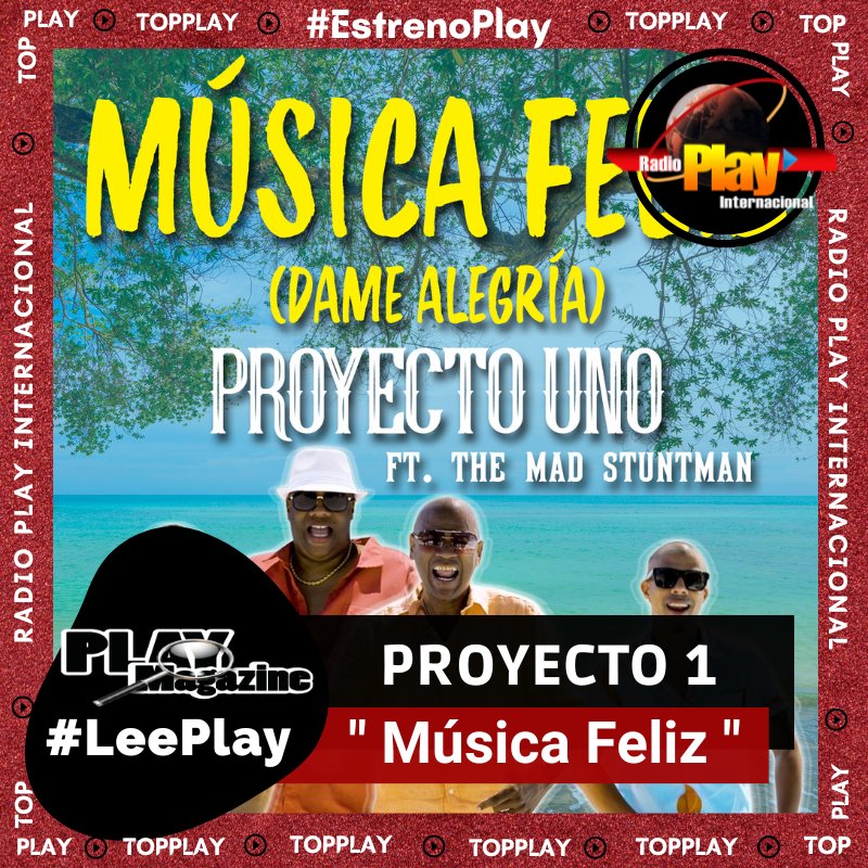 RadioPlayInter's tweet photo. 📣#EstrenoPlay🎤 - #LanzamientosPlay▶️ @ProyectoUno presenta "Música Feliz", su nuevo sencillo sonando en #laplay
#EscuchaPlay📻 ➡https://t.co/xG8h4mWo2N
#LeePlay📖 ➡https://t.co/zmn1k1KMdT
by @williamlucasm, @urbanoliveent
#Farandula #Actualidad #Music #Musica #NuevoVideo https://t.co/HkcKjOno83