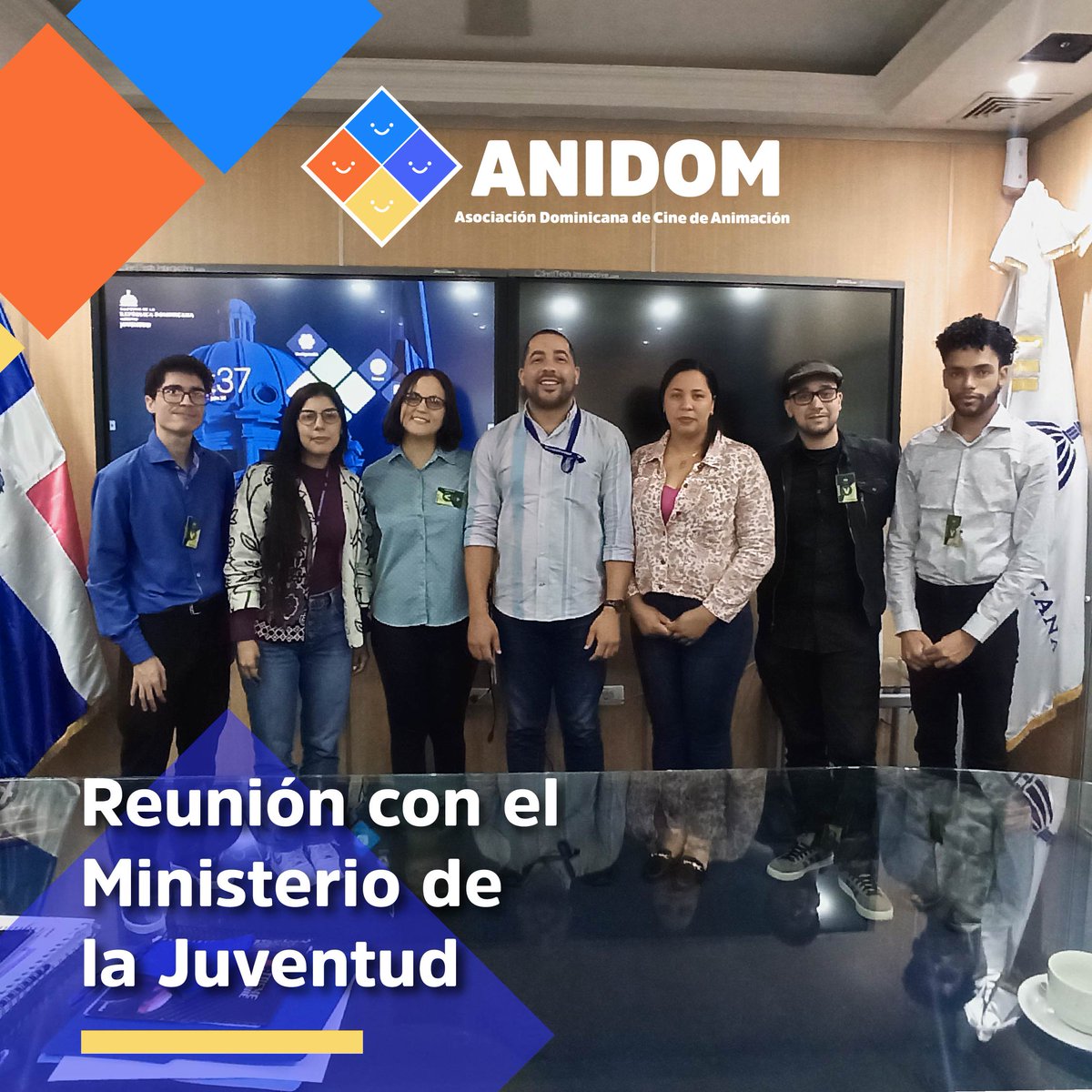 AnidomRd's tweet photo. El pasado viernes 29 de julio, tuvimos el honor de reunirnos con el ministerio de la juventud para discutir opciones referentes al desarrollo de la industria de la animación en nuestro país.

¡Estamos muy agradecidos por su amabilidad y muy entusiasmados por el prometedor futuro! https://t.co/Mgab2Vsq8q