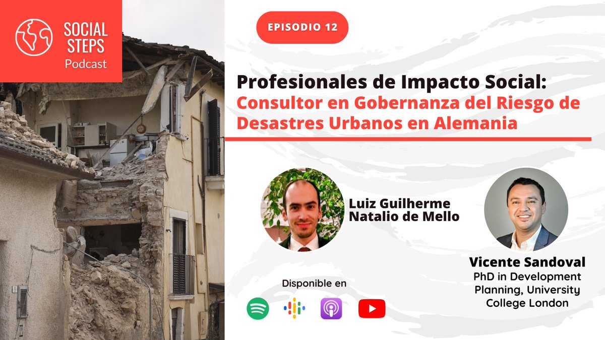 En este episodio hablé con <a href="/vicentesandoval/">Vicente Sandoval</a> , un chileno que actualmente es consultor de reducción del riesgo de desastres en Europa con experiencias de trabajo en diferentes países del mundo.

Hablamos de su trayectoria, consejos de carrera y más.
Link: spoti.fi/3PXMElJ .