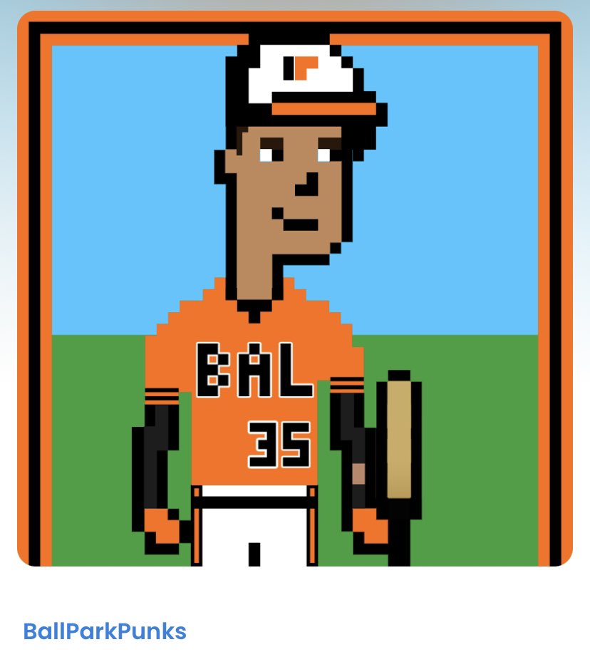 Sufz3_'s tweet photo. Got this 🔥 NFT from my guys at @BallParkPunks all for picking some mlb games correctly. Community is amazing too. Need to shout out @allinwithAK and @gm41_ for always helping me out. #MLBnft #NFTCommmunity
https://t.co/UkOyneLXZO https://t.co/fq3nv0CYXS