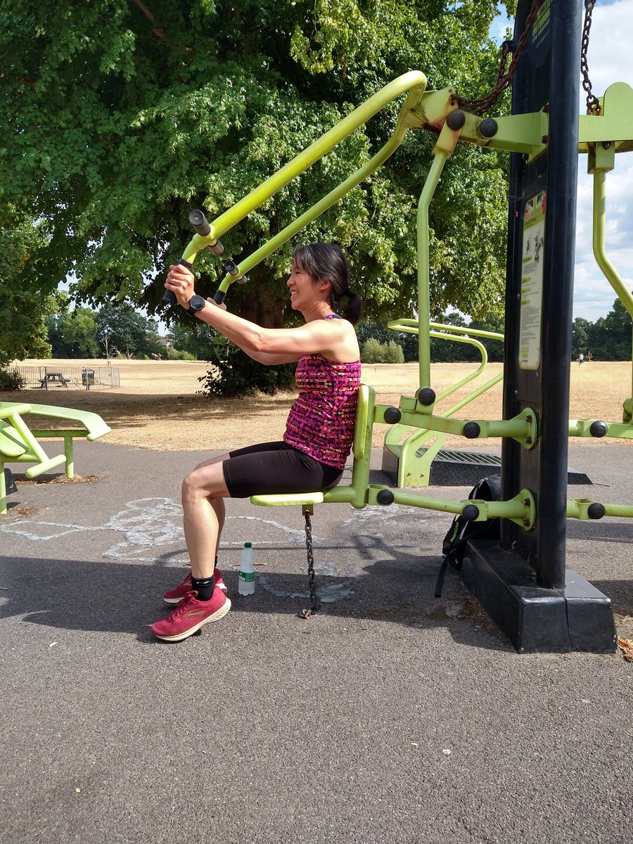 #AHPsActive outdoor gym circuit after walk to park with son. What an amazing setting & free to all!