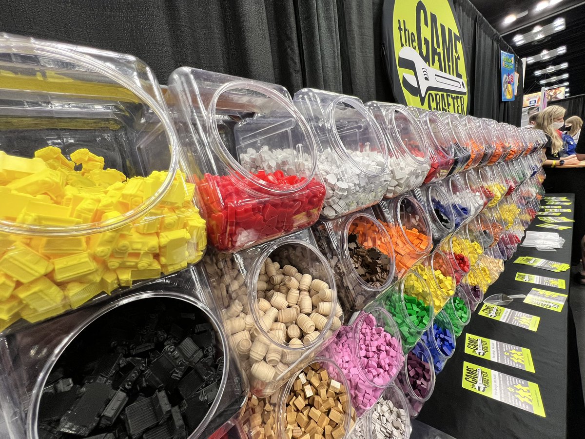 thegamecrafter's tweet photo. 20 minutes left today to shop 300+ board game pieces at our BOARD GAME CANDY booth (2555) #gencon #GenCon2022 #GenConIndy #gamepieces #gamepiece https://t.co/RtuygLgnqp