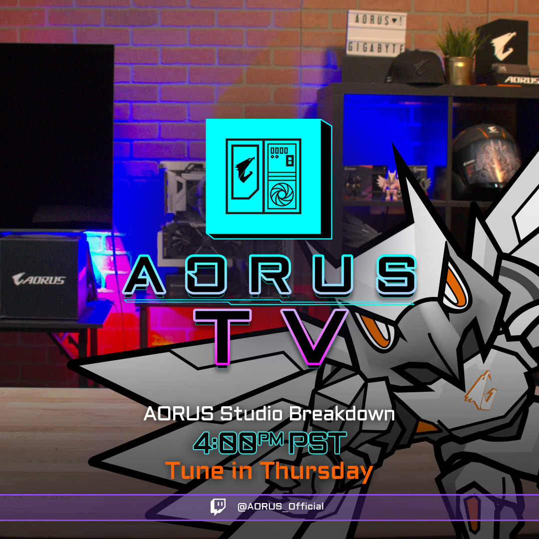 AorusOfficial's tweet photo. AORUS Studio Breakdown | AORUS TV
Tune in to the new episode of #AORUSTV today at 4PM PT on Twitch.
🎥Twitch👉 https://t.co/yqOmpWYFNC https://t.co/pj32yRK9zL