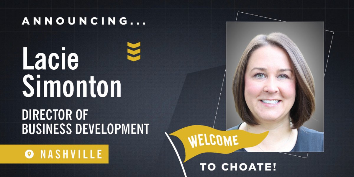ChoateCo's tweet image. We&apos;re thrilled to welcome Lacie Simonton, Director of Business Development, to the team! Lacie joins our Nashville office, where she will foster impactful relationships with valued clients in and around Tennessee. Welcome aboard, Lacie!

#ReputationisEverything