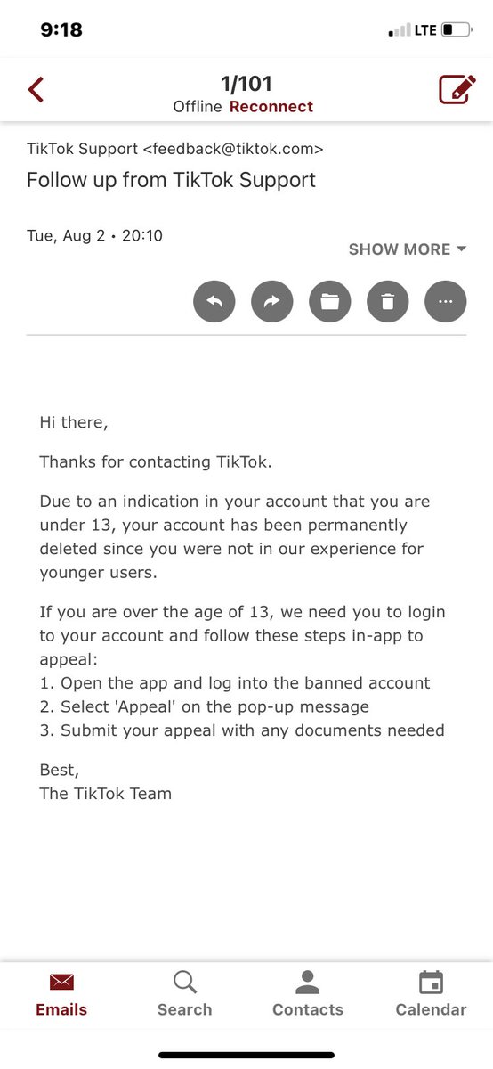 nattyeatsjunk1's tweet photo. @TikTokSupport my account was wrongly banned.  The account was named “getsnatty” I can’t appeal, it says I was banned for being under 13. I am a verified member of the creator fund and not a minor.  I have sent tickets and keep getting the same reply https://t.co/R06Jlw1nBy
