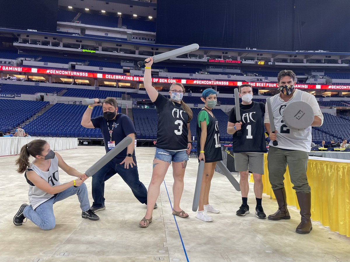 thecritshow's tweet image. The cast of #TheCritshow had a blast doing some foam weapon fighting with the #CritCrew and @armed_combat. Thank you for having us! #GenCon