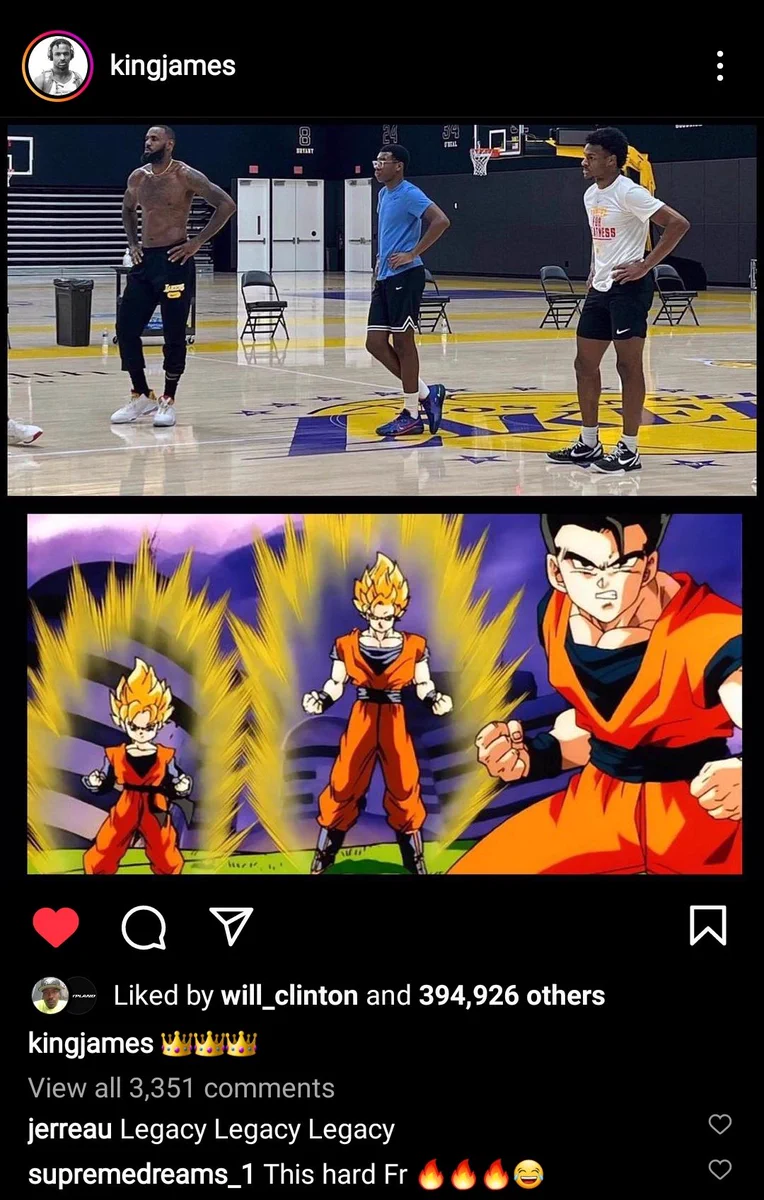 Lebron dragon ball z bronny Bryce goku gohan goten 