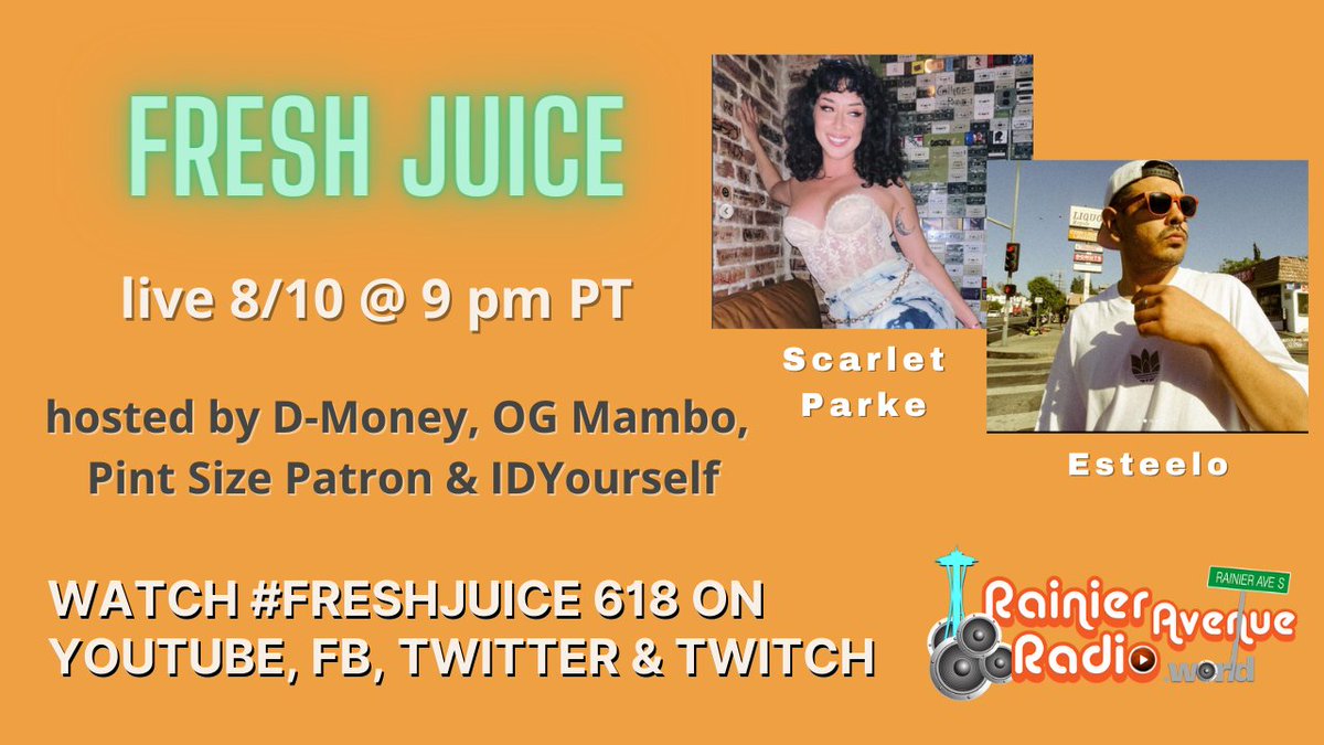 One of the hardest working women in this industry <a href="/dreamgrlscarlet/">Scarlet Parke | DREAMGIRL</a> is back in the Fresh Juice studio on August 10th along with Esteelo of Unleashed Entertainment! Lock it in with the link in our bio =)
