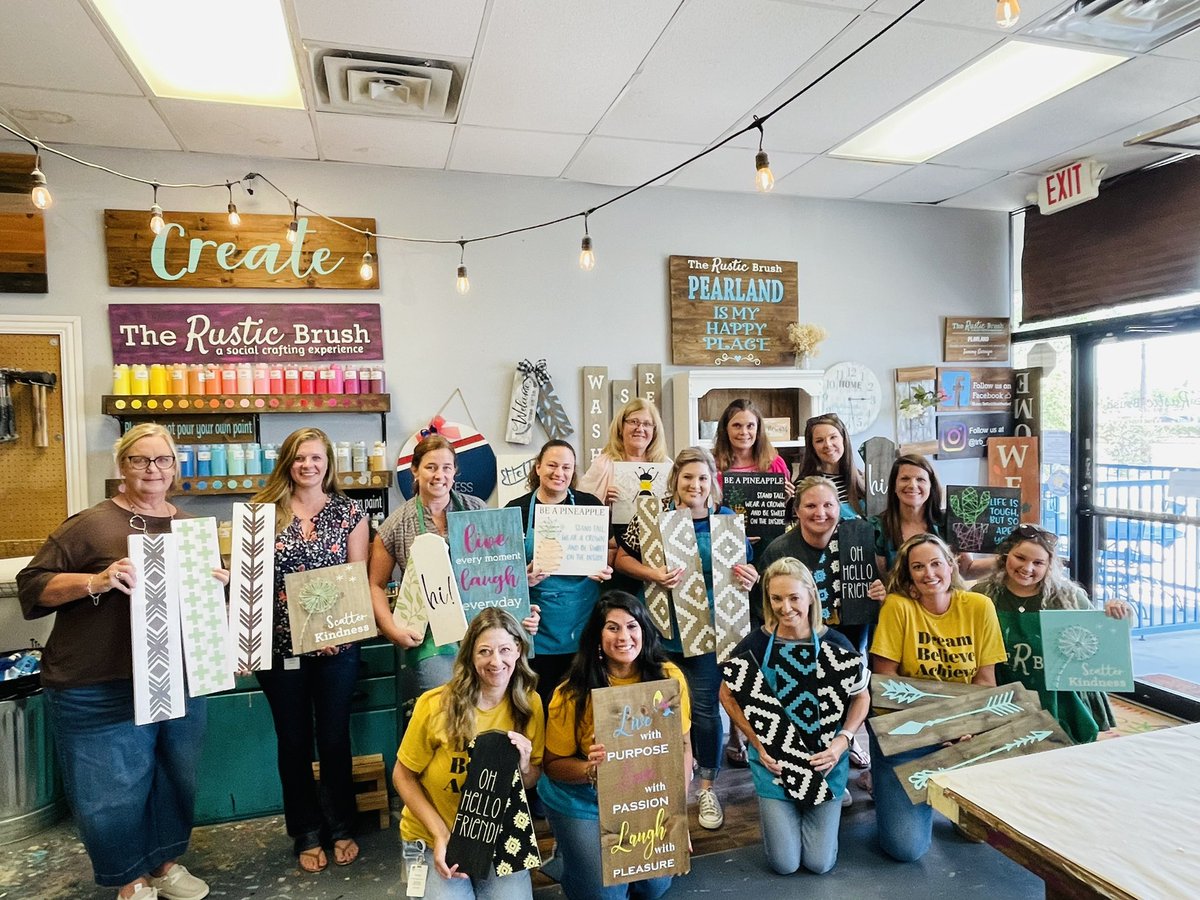 We kicked off the 2022-2023 school year with a fantastic group of teacher leaders today! We started the day with a motivational message from Mandy Peoples Benedix about our impact and purpose and ended the day with team building at The Rustic Brush - Pearland! #WeArePearlandISD