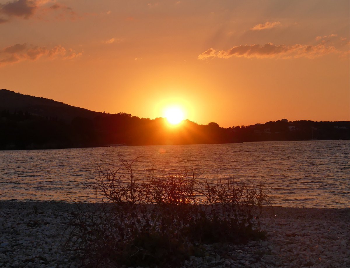 annelovesbutton's tweet image. As the birds go to roost and the dragonflies settle at the lagoon, the winds die and cicadas go silent, I turn back to the bay to watch the sky of melting gold.