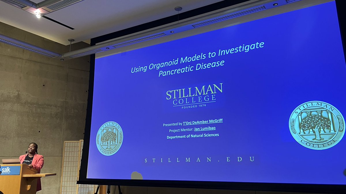 Stellar presentation from T’Onj McGriff, Stillman/Salk SURF today - this was the first time this assay and these models have ever been presented to the world!