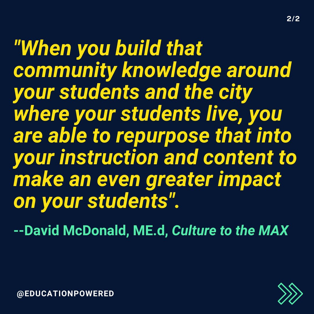 ED_PowerED's tweet photo. Responsive teachers KNOW their students beyond their physical appearance and academic performance. Responsive teachers know where their students COME FROM, what they value, and who the important stakeholders are in their lives. https://t.co/j179GIwGmK