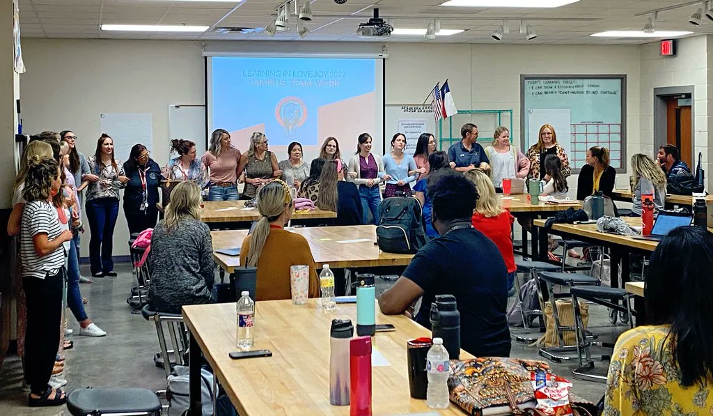 lovejoyisd1's tweet photo. It was a GREAT day for Learning...in Lovejoy!!  Our campus teams reflected on their learning, assessed current campus teams, and identified strategies for achieving successful Professional Learning Communities (PLCs)!  #2022LearningInLovejoy #TeamLovejoy #LovejoyCulture https://t.co/US4T0ZOkYX