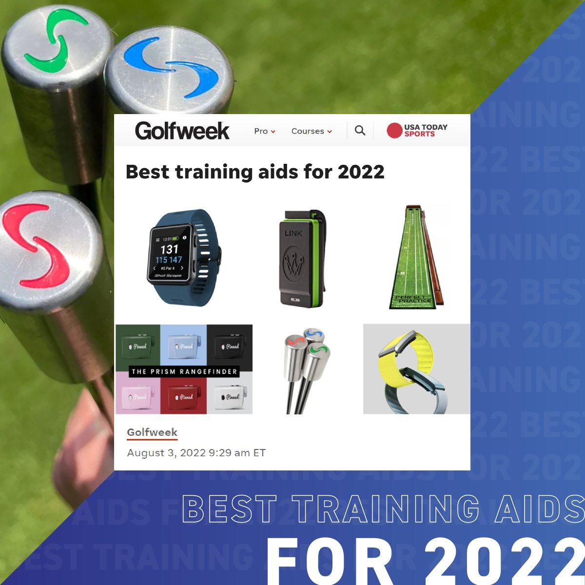 This just in: The SuperSpeed Golf Training System was named one of the Best Training Aids for 2022 from Golfweek! SuperSpeed Training continues to be one of the best ways for golfers of all levels to improve their game.