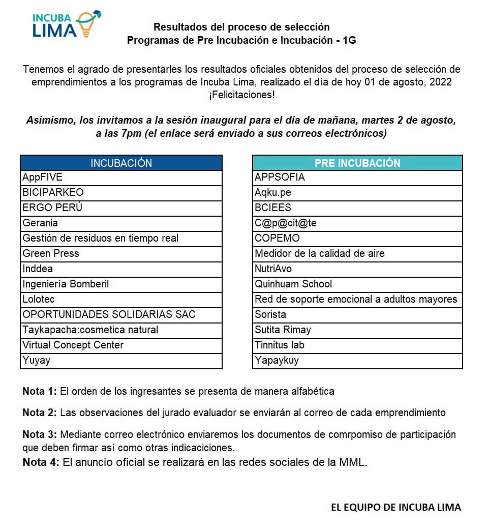 LearningAchiev2's tweet photo. Hemos sido seleccionados por el equipo Incuba Lima - Municipalidad Metropolitana de Lima para pertenecer en el programa de Pre Incubación.
Gracias a StartUp Perú conocimos del programa Incuba Lima. 
"C@p@cit@te" https://t.co/WaqssiSgWO