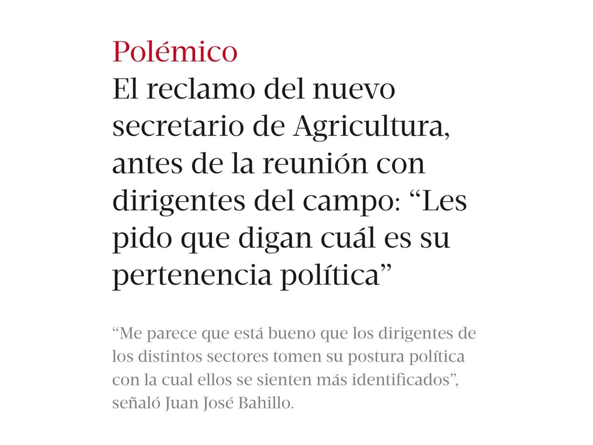 PatoBullrich's tweet photo. Confundir a los representantes de los productores con partidos políticos revela un profundo espíritu antidemocrático. ¿Así va a ser el diálogo con el campo? https://t.co/NuJMxcl5r8