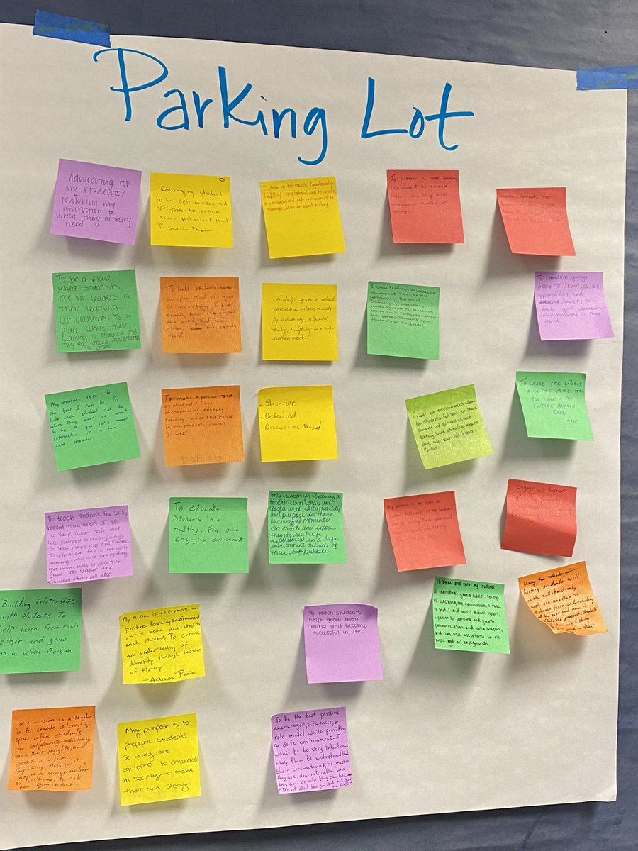 28 new teachers, 16 first year teachers for social studies. We had a GREAT day of learning. I was so impressed with their commitment to learning and enthusiasm for education. They wrote their mission statement and commitment for the year. <a href="/ParnellErica/">Erica Parnell</a> <a href="/CumbieKHS/">Elizabeth Cumbie</a>,