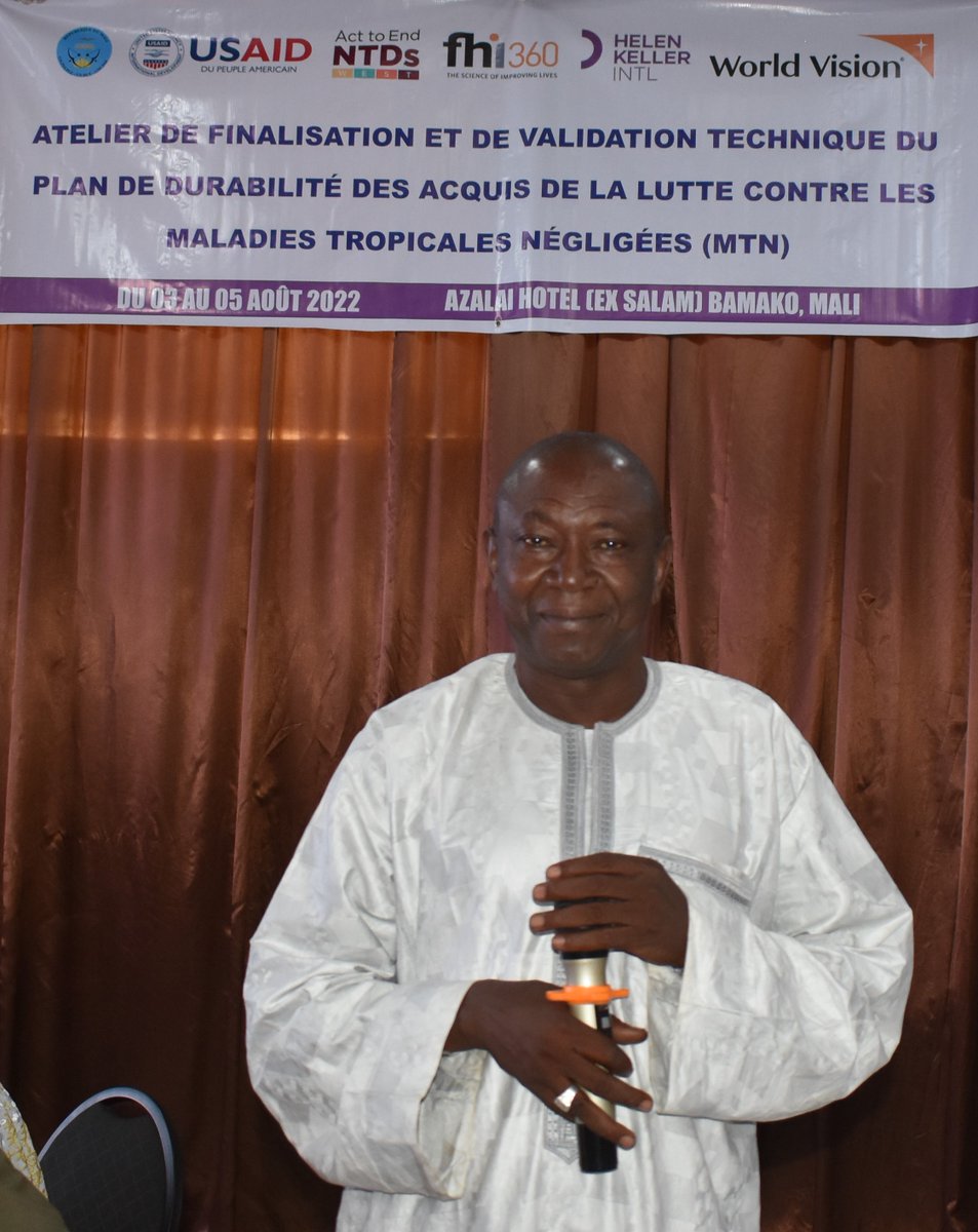 HelenKellerIntl's tweet photo. DAY2⃣ #impressions
#NeglectedTropicalDisease_SustainabilityPlan Mali🇲🇱
Mahamdou Traoré, #PNLSH: "Given the 📉 in foreign financial assistance in the fight against #NeglectedTropicalDiseases, this plan will enable us uphold our achievements in #NTDs control and elimination." https://t.co/RblOwvYNJK