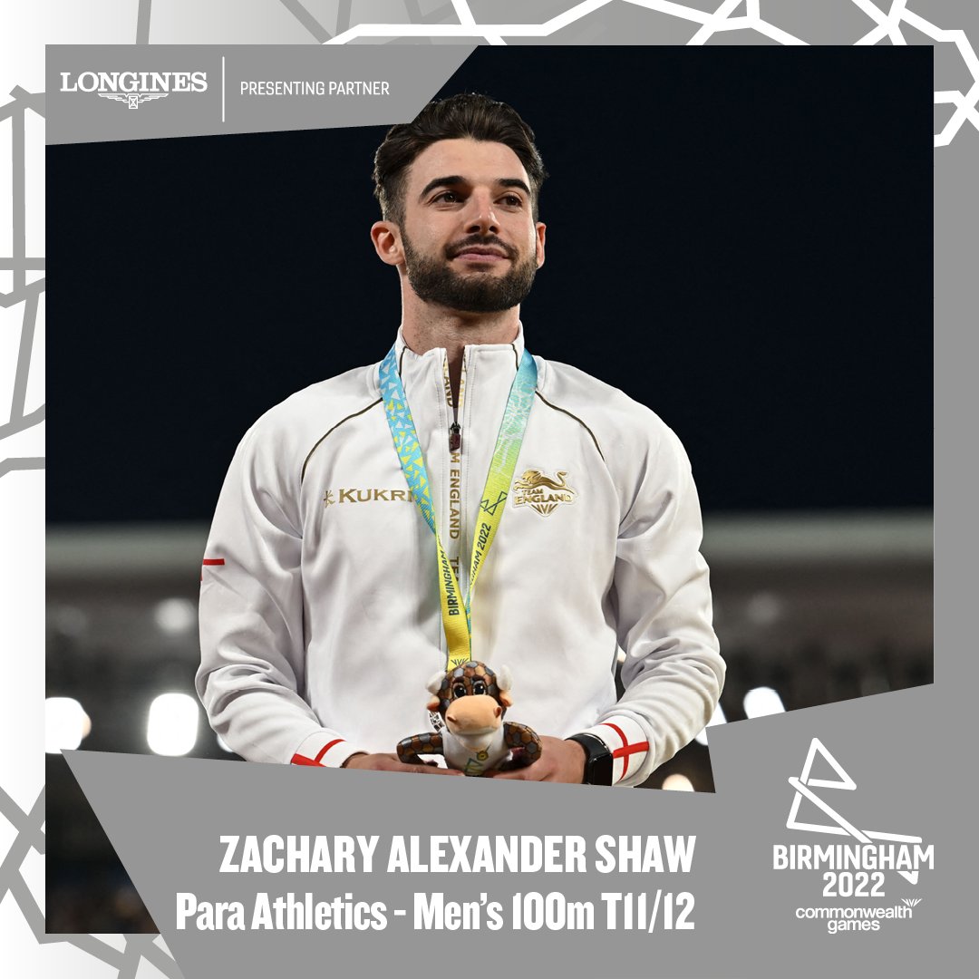 birminghamcg22's tweet photo. England's Zac Shaw finished second in a tight finish for the Men's T11/12 100m Final. 

The boy did good - @shawzac 👏

#CommonwealthGames https://t.co/nfM85d1BZX