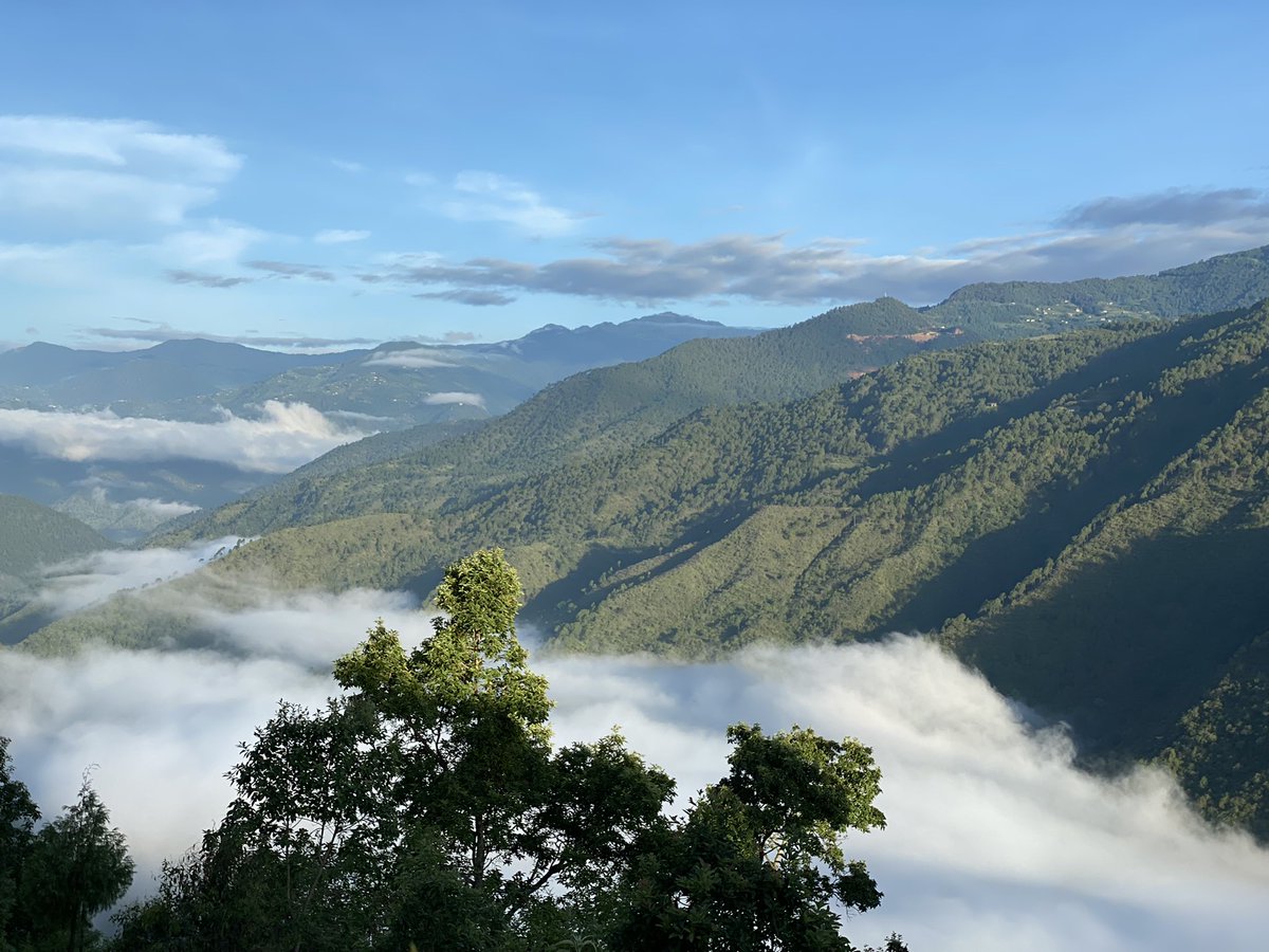 sangaykhandu's tweet photo. A good morning from a much cooler Shongphu #NADPM #desuung #bhutan https://t.co/mw1DK4j0aT