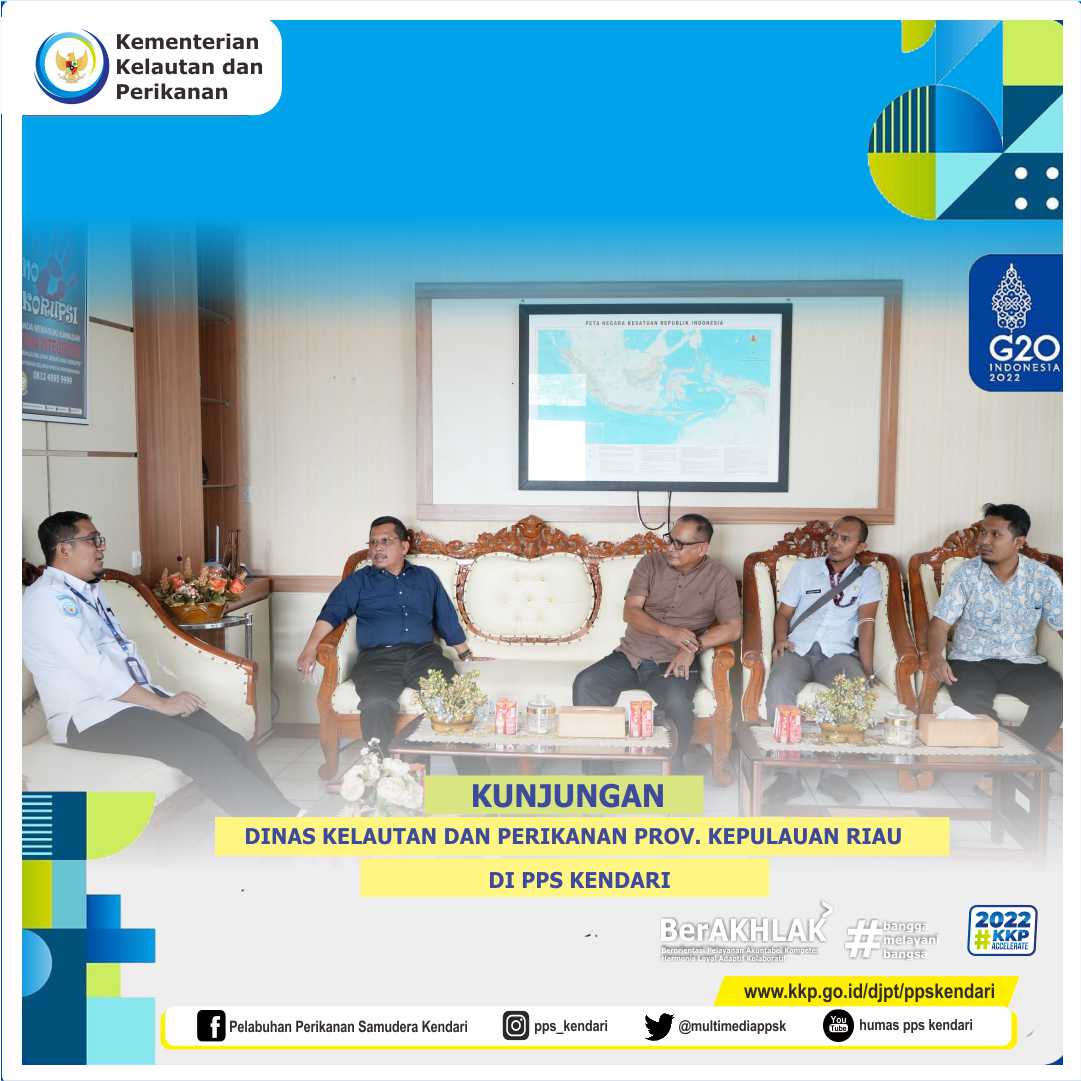 ppskendari1's tweet photo. #SahabatBahari Kepala DKP Kepri Arif Fadillah beserta rombongan berkunjung ke PPS Kendari, Kamis (4/8).
Kepala PPS Kendari @syahril_abdul menerima kunjungan rombongan DKP Prov. Kepulauan Riau di Kantor PPS Kendari yang didampingi pejabat PPS Kendari. 
#KKPAccelerate #ppskendari https://t.co/kVAqpHlVbg