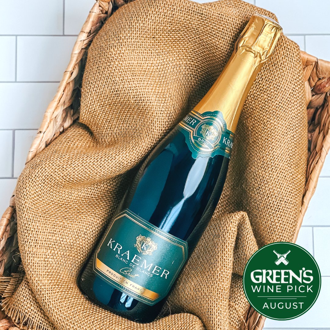 🥂August Wine Pick🥂

Kraemer Blanc de Blancs Brut 

Why we ❤️ it: Kraemer is a perfect summer time sparkling wine with plenty of citrus fruit notes &amp; a touch of toast! A real crowd pleaser at an incredible price.

Find it at Green’s for $11.95 plus 15% off 6 bottles or more!
