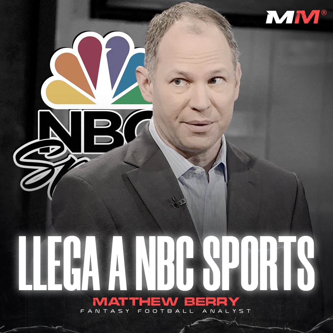 MeanMachinePod's tweet photo. ¡ESTÁ DE REGRESO!
Tras anunciar su salida de ESPN, Matthew Berry fue presentado como nuevo integrante de NBC Sports y seguirá como analista de Fantasy Football👏🏽🏈
#MatthewBerry #ESPN #NBCSports #FantasyFootball #NFL #MeanMachine https://t.co/crwNxKz8jo
