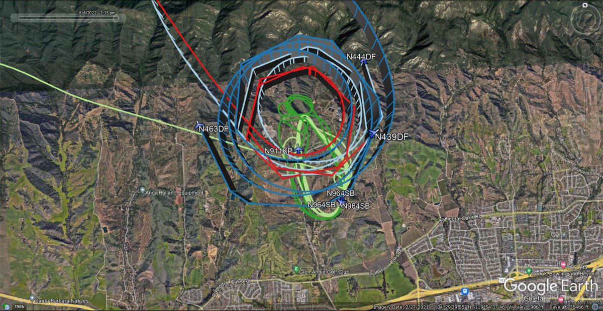 fire_feeds's tweet photo. Firefighting aircraft fighting the 25 acre #AnnieFire in #Goleta, Santa Barbara County
https://t.co/NqjS1VSMsq
#CalFire 
#A504 #N463DF
#T74 #N439DF
#T75 #N444DF
Santa Barbara County Fire
#N964SB
Santa Barbara County Sheriff
#N911KP
🇺🇸❤️‍🔥 https://t.co/c5zTyVdHWD