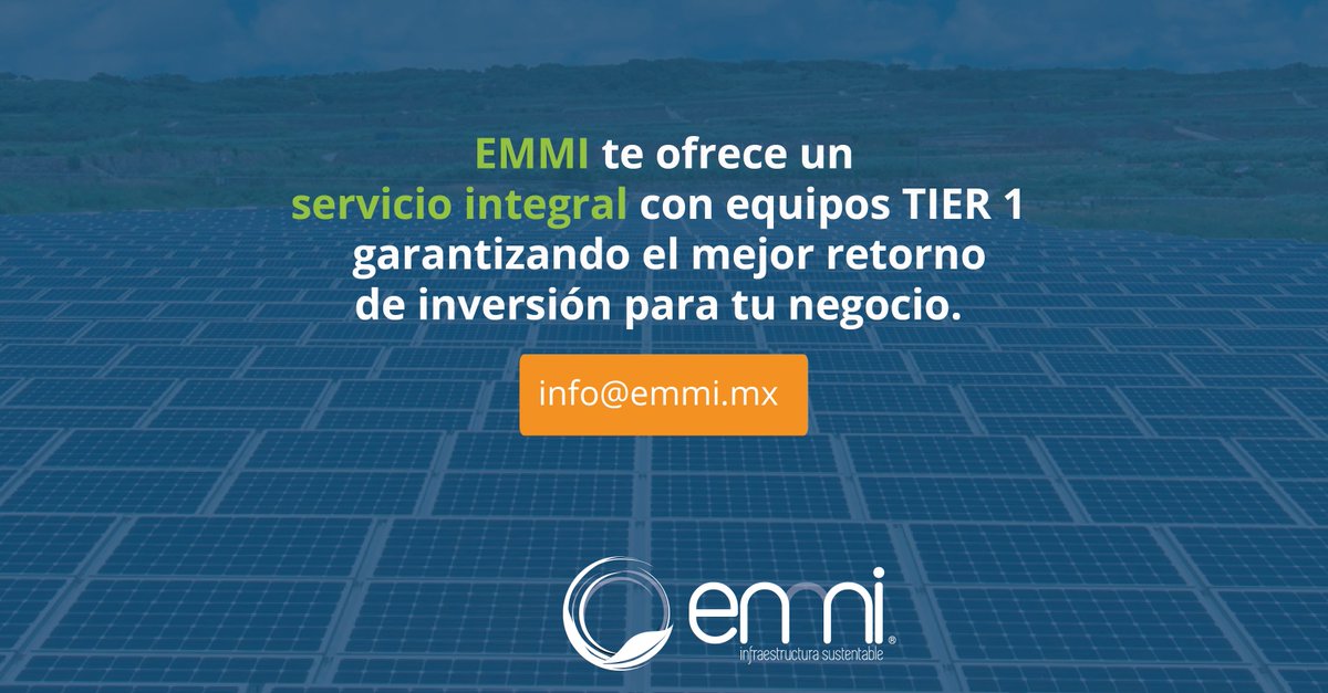 EMMI_Mexico's tweet photo. #GeneraciónDistribuida | Una solución eficiente y accesible para generar energía limpia y conseguir ahorros a corto plazo. ☀️🔋 Descubre más en https://t.co/ygCOZJxcRh y sé parte del cambio.
#EMMI #PanelesSolares https://t.co/VyxLQUSNPE