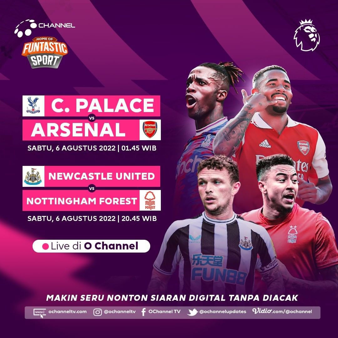 mojiupdates's tweet photo. Premier League it's finally in front of our eyes!
Saksikan keseruan antara
Crystal Palace vs Arsenal
Sabtu, 6 Agustus | Pukul 01.45 WIB
Newcastle United vs Nottingham Forest
Sabtu, 6 Agustus | Pukul 20.45 WIB
LIVE on O Channel
#OChannelTV #PremierLeague #HomeOfFuntasticSport https://t.co/Nr8N5TYsQR