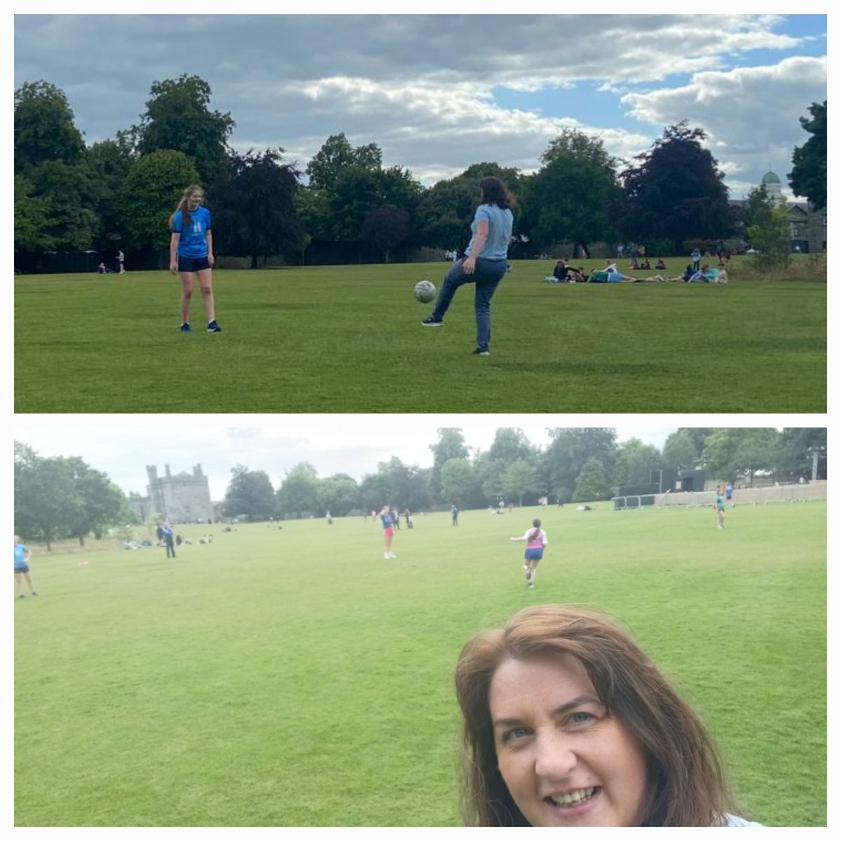 Impromptu game of football with family in the grounds of Kilkenny Castle. I left the hurling to the experts! #AHPsActive #NIAHPsactive @sbreen71 @AlisonFerris3 @HeatherMcF16 @GeraldineTeagu5 @FarrellEamon