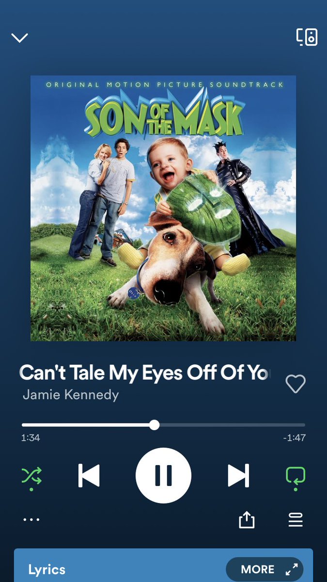 The studio that made Son of the Mask give so little shits about it that there’s a typo on the official soundtrack on Spotify
