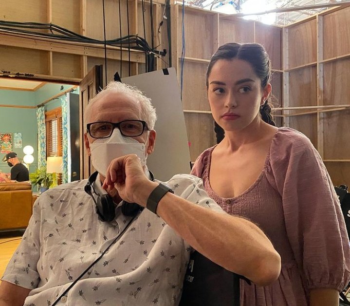 MagnoliaSource's tweet photo. 📸 | New Photo of Anneliese Judge with Norman Buckley on the set of Sweet Magnolias Season 3. 
#SweetMagnolias https://t.co/J2GAm6qTph