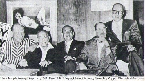 CitizenScreen's tweet photo. The last photograph of all five Marx Brothers together, 1961 https://t.co/pUstIGyv6V