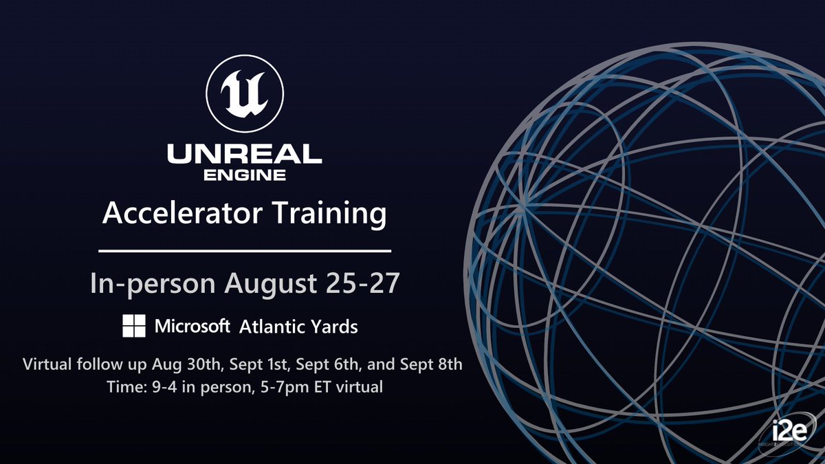 Check out this <a href="/UnrealEngine/">Unreal Engine</a> training at the new <a href="/Microsoft/">Microsoft</a> Atlantic Yards office!🏢
Learn how to work in a 3D environment, create 3D scenes, package a class project, &amp; incorporate 3D into your classroom!🌐

Register here! ➡️register.i2eedu.com/ATL-Unreal
<a href="/FNCreate/">Fortnite Creators</a> <a href="/Twinmotion/">Twinmotion</a>