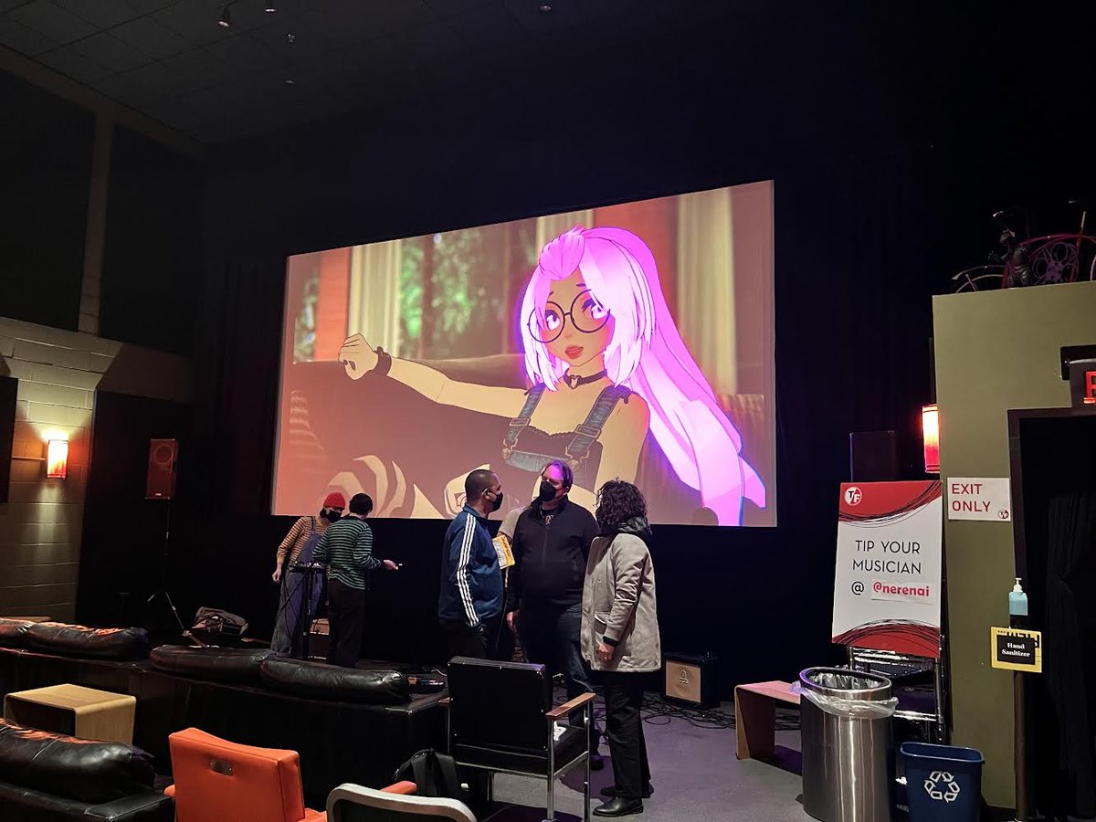 Joeahunting's tweet photo. Our first in person screening was at the marvelous Missouri Theater, for @truefalse! We had three great Q&amp;A's with @monsterkiddraws &amp; @DustBunnyVR, and hung out with our friends @ShadeAxasVR &amp; @fearlesskoolaid. I also lectured at the university, meeting the amazing @prewarcinema! https://t.co/2VUv7SSXfg