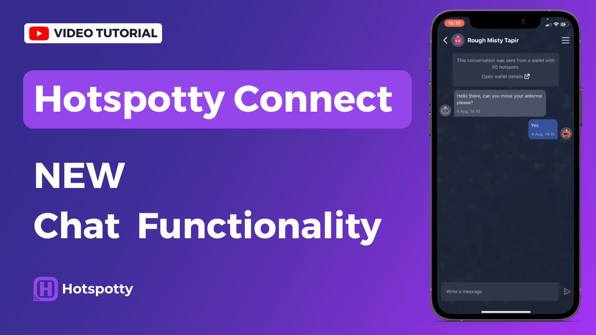 hotspotty's tweet photo. ⚠️NEW FEATURE RELEASE ⚠️
We are proud to announce the chat functionality within Hotspotty Connect, our free mobile app used to onboard your helium hotspots and much more!

🥳Message any hotspot on the network effortlessly!🥳 

Check more info in the video:
https://t.co/UHnkFc72sL https://t.co/Rwwgjp1VgZ