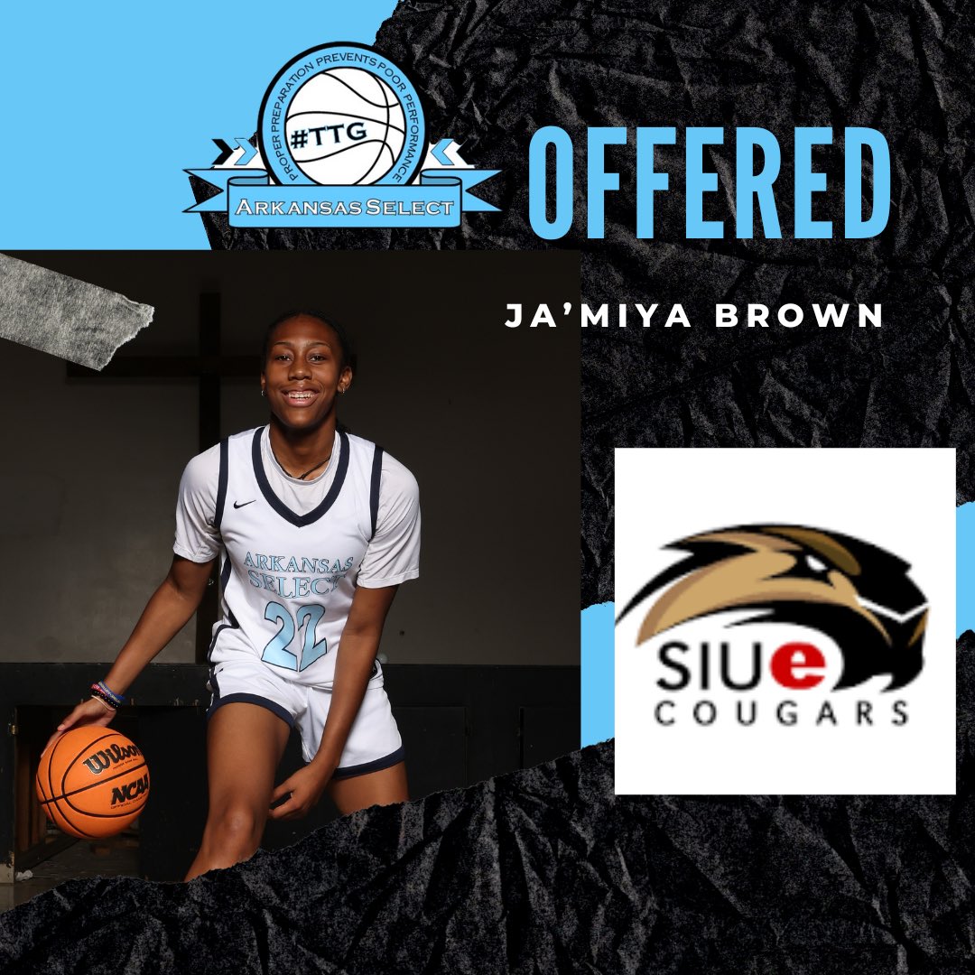 Congrats to our girl <a href="/Jamiya2023/">Ja'Miya Brown</a> on her offer from <a href="/SIUEWBB/">SIUE Women’s Basketball</a>! <a href="/Deshone_McClure/">Deshone McClure</a> <a href="/SelectAsb/">TTG-Basketball</a> #TTG