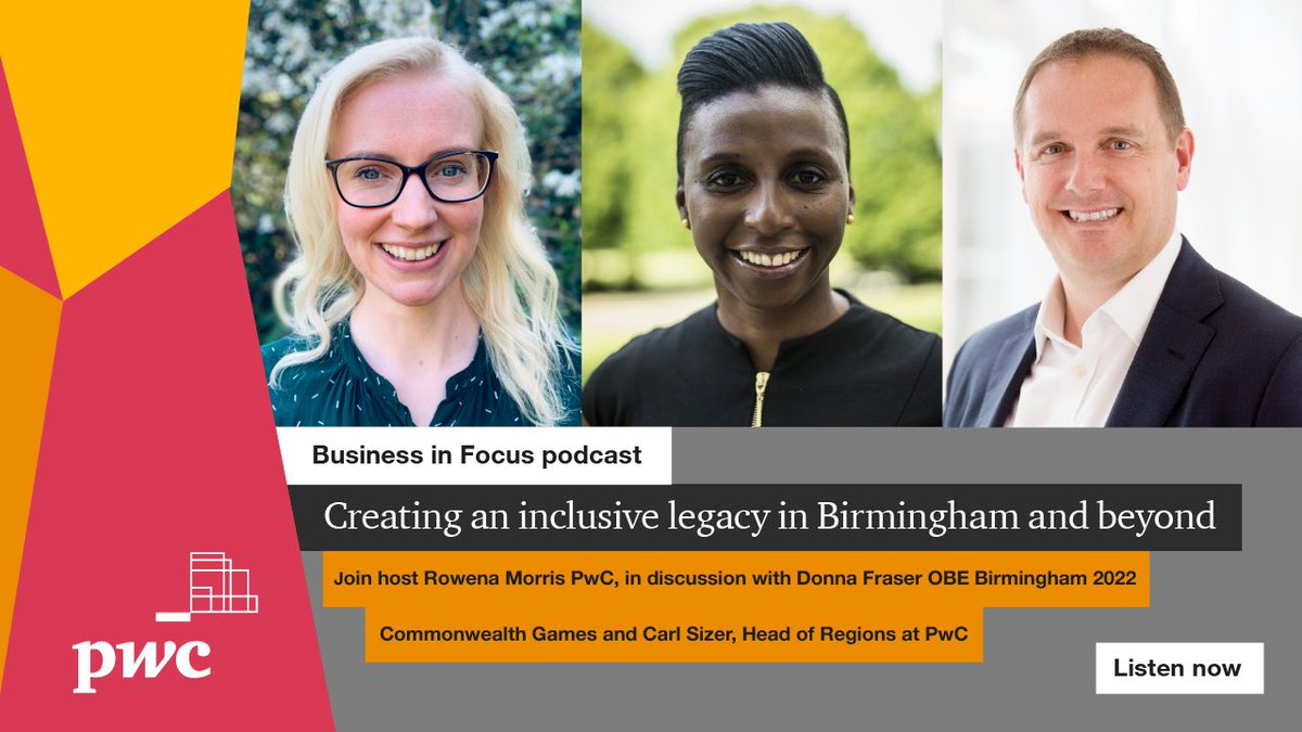 I’m proud that <a href="/PwC_UK/">PwC UK</a> is sponsoring the Birmingham 2022 Commonwealth Games. Join me and four-time Olympian and Head of Inclusion and Engagement for Birmingham 2022 <a href="/DonnaLegZ/">Donna Fraser OBE OLY (she/her)</a> for an inspirational look at delivering on your purpose. pwc.to/3oVDfiO  #B2022