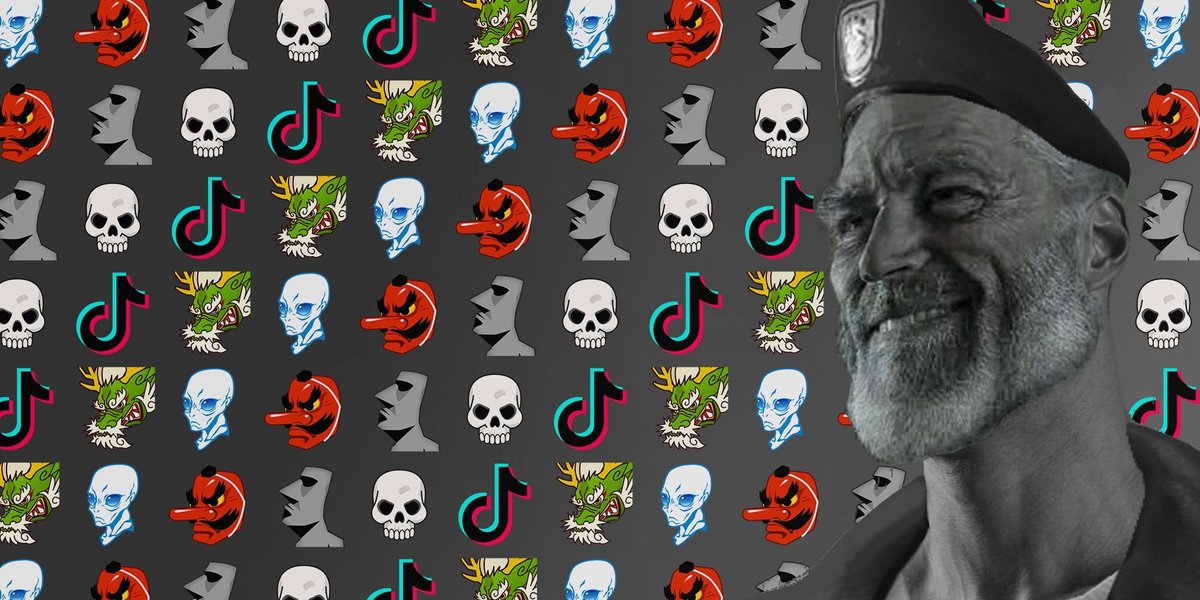 A series of videos featuring Emojipedia have gone viral across <a href="/tiktok_us/">TikTok US</a>, with Emojipedia users comparing several <a href="/emojidex/">emojidex</a> designs to the hugely popular #gigachad meme 🐲👽👺🗿💀

🔗 blog.emojipedia.org/chad-emojidex-…