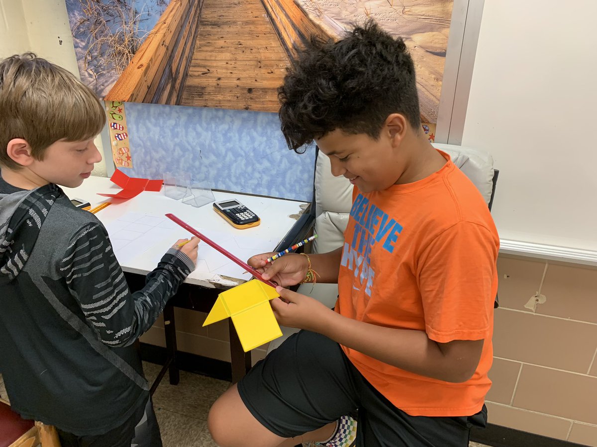 j_eisenberg87's tweet image. #megamath students @CatonsvilleMS examine nets of three dimensional geometric figures to develop formulas for surface area @BCPSMATH #handsonlearning #collegebound #planningwithfuninmind